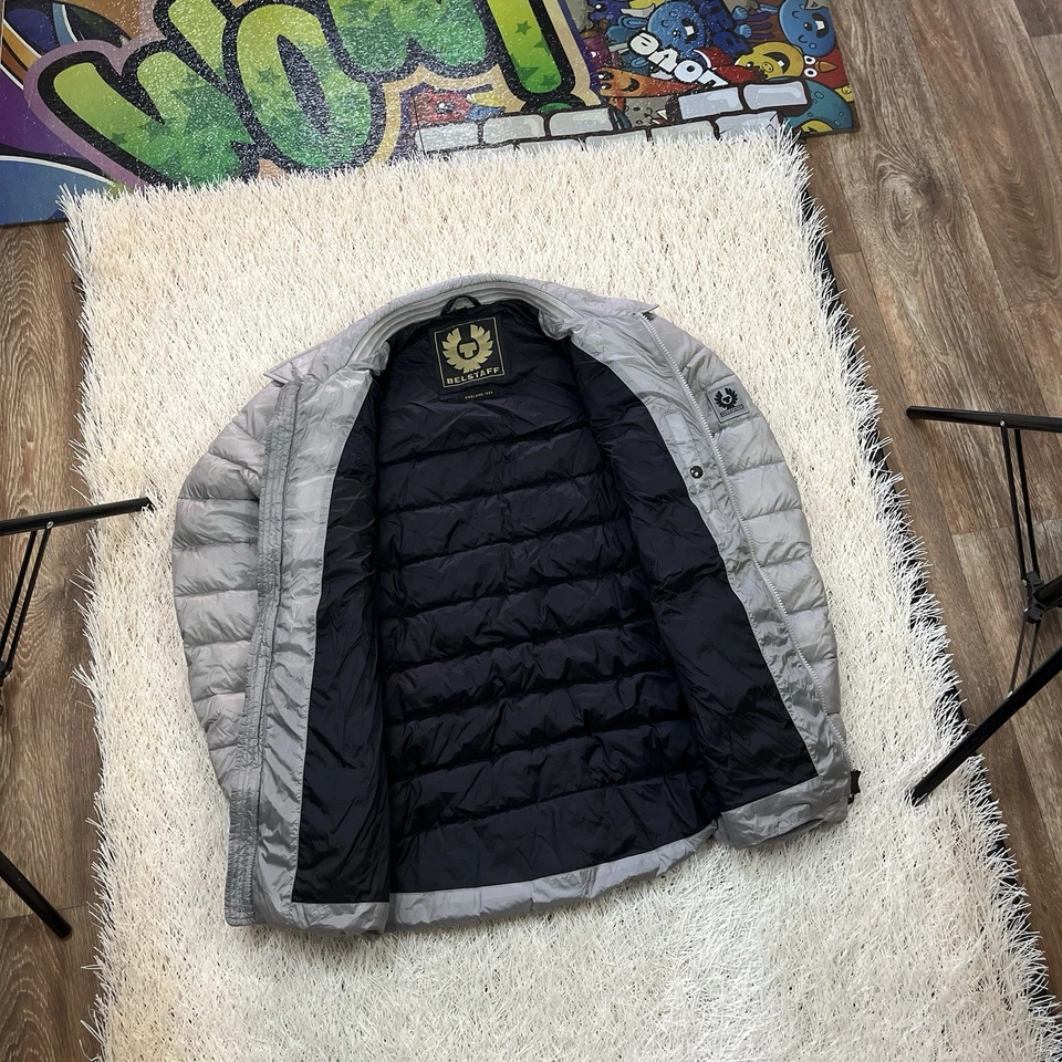 Chaqueta de plumón Belstaff Tour Old Silver Down Sobrecamisa Chaqueta Talla Grande Foto 3 de 4