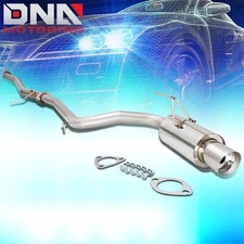 4"MUFFLER TIP STAINLESS STEEL EXHAUST CATBACK SYSTEM FOR 03-06 ACCORD 4CYL 2DR