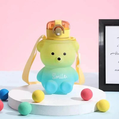BPA-free Kawaii Bear Straw Water Bottle