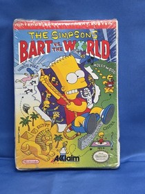 Los Simpson: Bart vs. el Mundo Nintendo NES CIB Abierto Juego Sellado Por Favor Leer