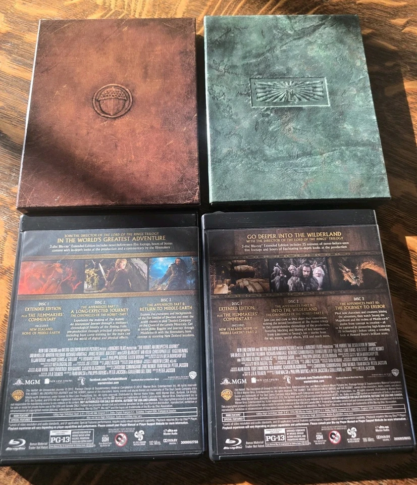 The Hobbit Extended Edition Blu-Ray Set Unexpected Journey Desolation of Smaug - Imagem 2 de 2