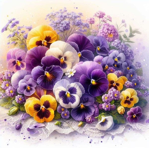 Blume Diamond Art Erwachsene Set, DIY Wohndekoration 30X30Cm-image