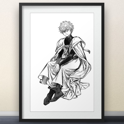 Witch Hat Atelier Qifrey Sketch - 11x17'' Poster - anime manga shonen jump