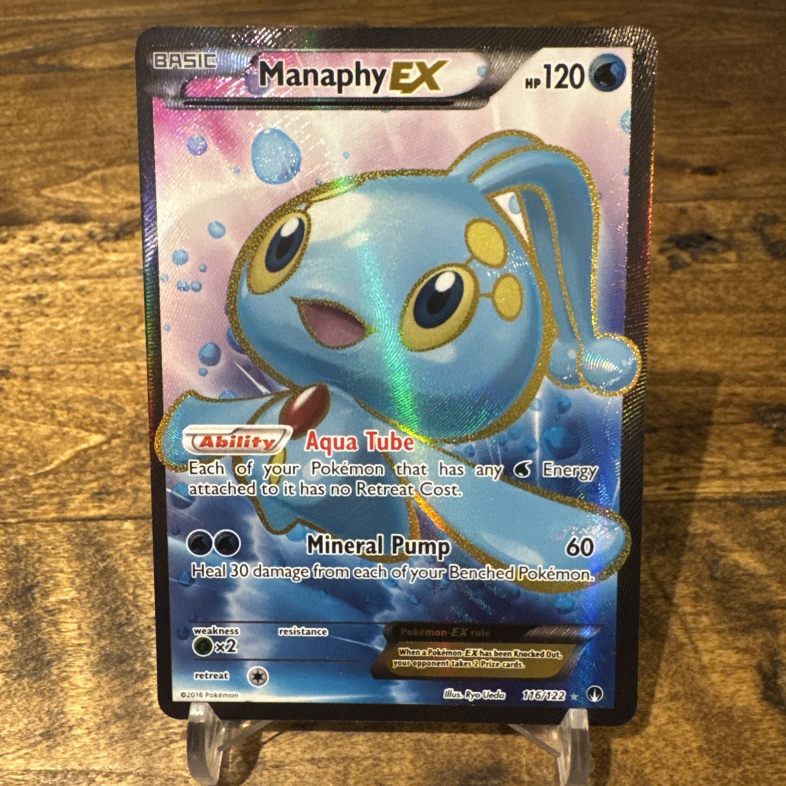 Pokémon TCG Manaphy EX Full Art Ultra Rare Card 116/122 XY Breakpoint NM