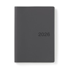MUJI Planner 2026 A6 Monthly/Weekly, Starting December 2025, Dark Gray
