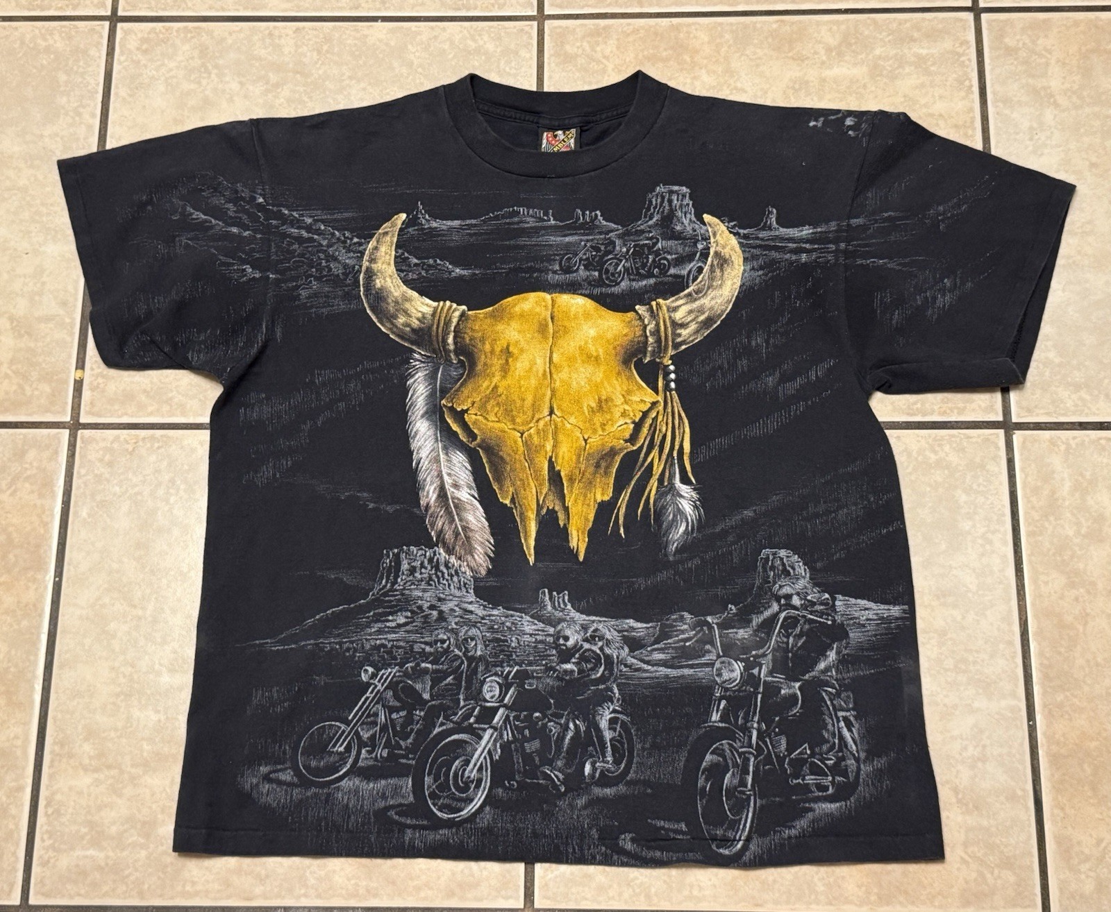 Vintage 1995 3D Emblem Daytona Bike Week Shirt XL AOP Harley Davidson Sturgis