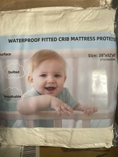 Organic Cotton Crib Mattress Protector - Top Side 100 Waterproof
