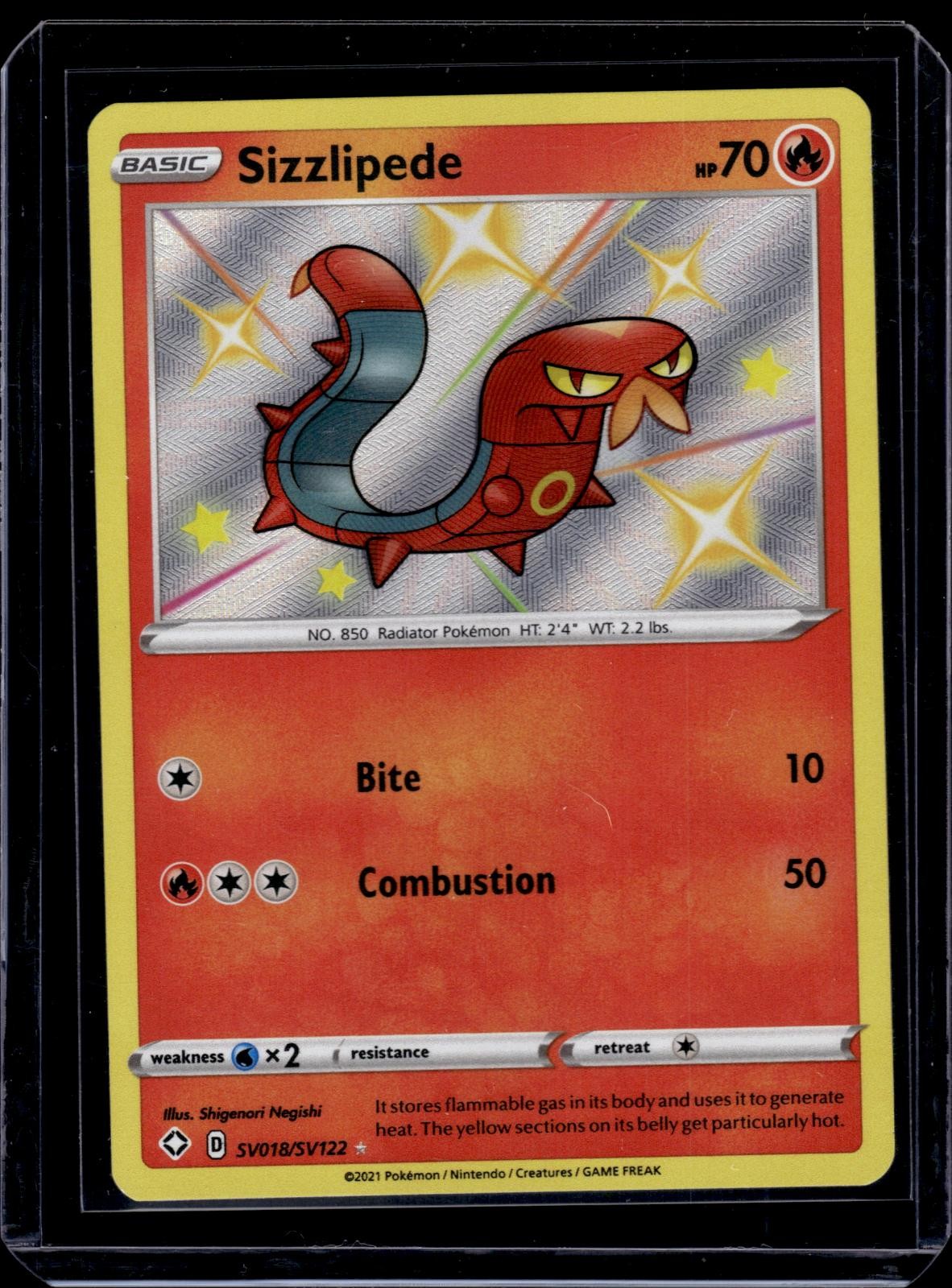 Sizzlipede SV018/SV122 Shiny Rare Shining Fates Shiny Vault Pokemon Holo NM