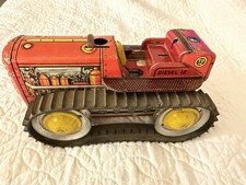 vintage Louis Marx  Co. tin lithograph wind-up toy tractor,