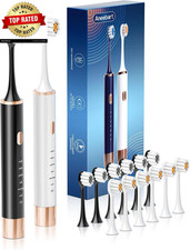 Sonic 2 Pack Electric Toothbrush for Adults and Kids, Travel Toothbrush Includes