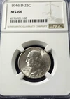 A 1946 D Washington Quarter NGC MS66!!!