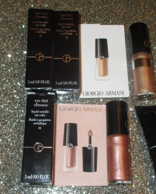 Giorgio Armani Eye Tint Chrome Liquid Metallic Color 44 Rose Gold & 43 Ice - 3ml