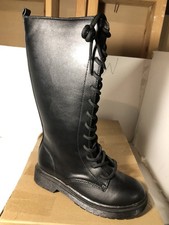 Steve Madden JDEEDEE Tall Black Faux Leather Boots Kids Size 1