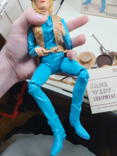 Vtg Marx Jane West Movable Cowgirl Figure Doll 2067 in Original Box Johnny L3104 - Picture 21 of 24