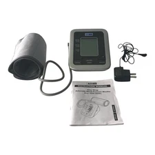 Omron ReliOn Automatic Blood Pressure Monitor Cuff Digital Silver Blue Case