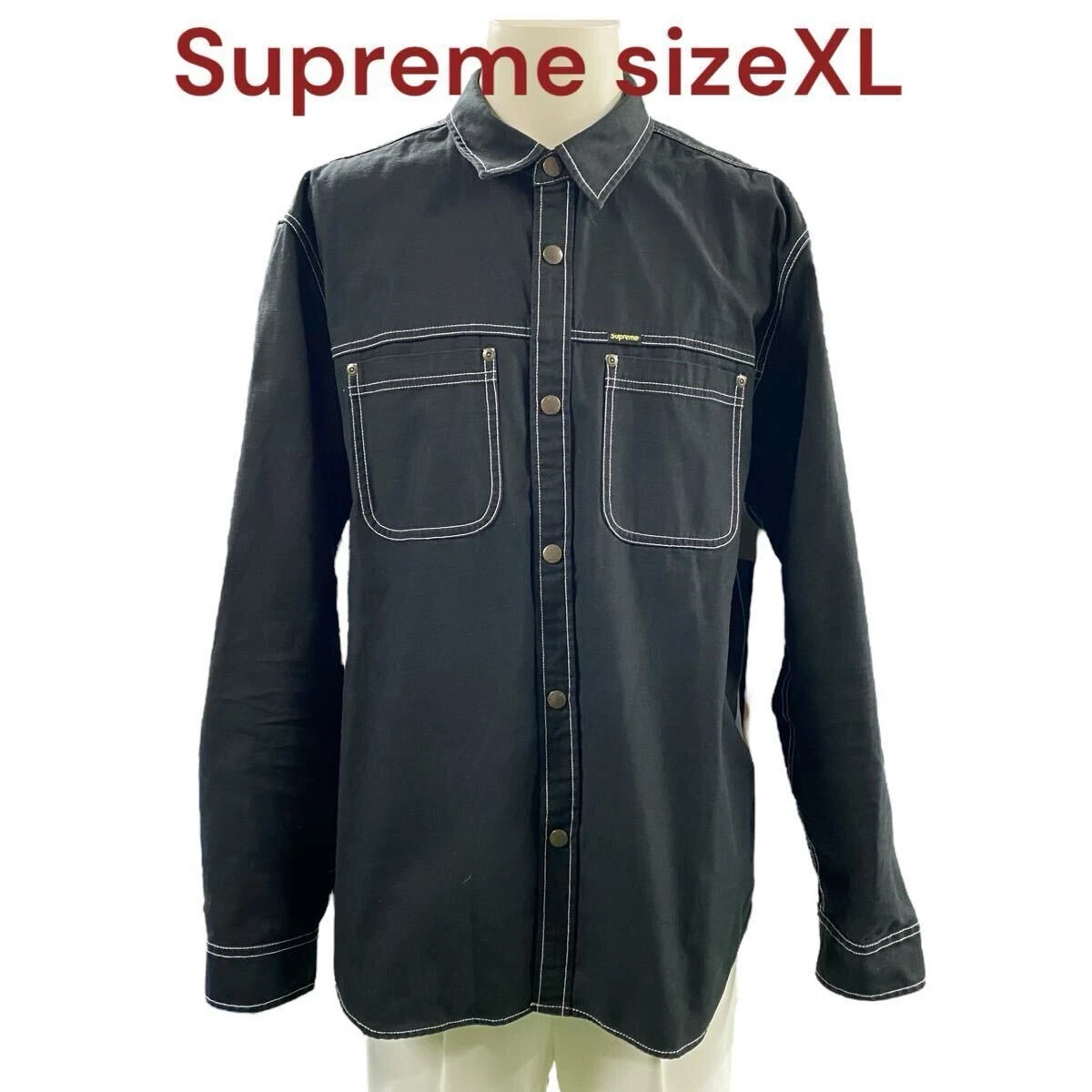 Beauty Supreme Snap Work Shirt XL Homme S Chemise Coton SUPREME Snap Work Shirt Y