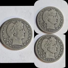 25c Barber Quarters Lot of 3