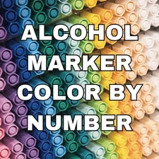 Alcohol Marker Color By Number: A Color By Number Book With Bold, Fluid, Easy De