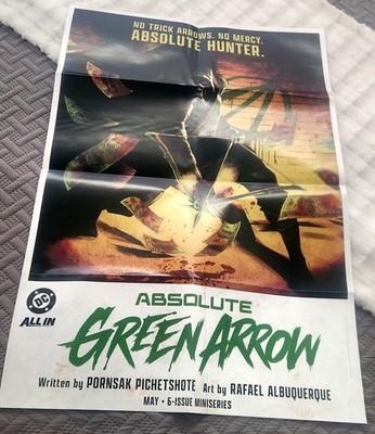 ABSOLUTE GREEN ARROW DC ALL IN FOLDED Promo Poster 2026 24x26 PRE #1 PROMOTIONAL