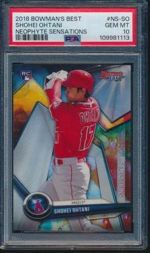 PSA 10 SHOHEI OHTANI 2018 BOWMAN'S BEST NEOPHYTE SENSATIONS Rookie RC GEM MINT