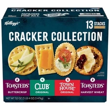 Kellogg's Cracker Collection, Variety Pack, 13 Stacks (52 Ounce)