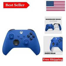 Ergonomic Wireless Gaming Controller for iOS, Android & Windows - Shock Blue