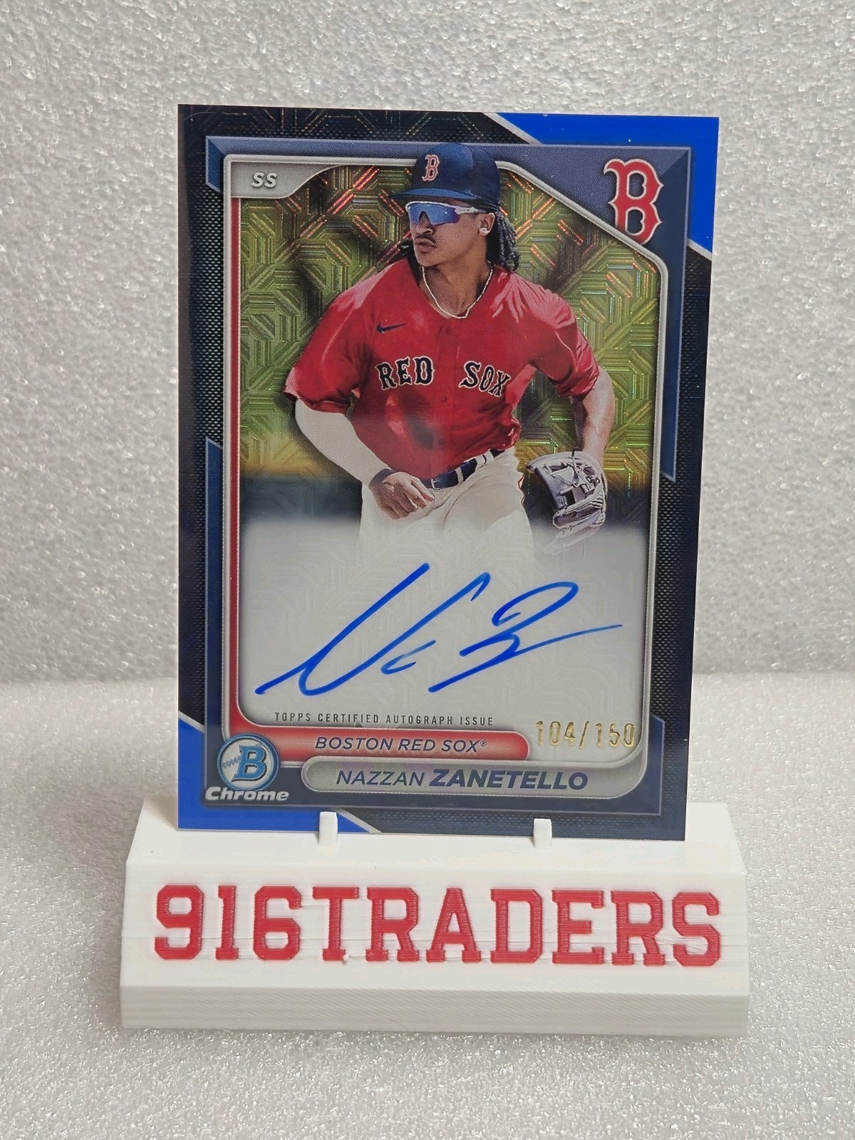 Nazzan Zanetello 2024 Bowman Chrome Blue Mojo Refractor Auto /150 #BMA-NZ