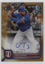 2022 Bowman Chrome Rookie Gold Refractor 39/50 Curtis Terry #CRA-CT Auto 2u3