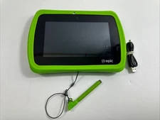LEAPFROG EPIC 7" Kids Learning Tablet 16GB Wi-Fi Android Green w/ Stylus Tested