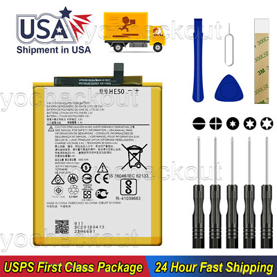 For Motorola Moto E5 Plus XT1924-4 Replacement Battery HE50 SNN5989A + Adhesive