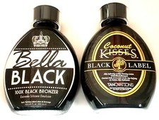 Lot of Bella Black 100X Bronzer  Coconut Kisses Black Label Tanning Bed Lotion