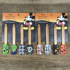 Disney MICKEY MOUSE 4-Pack Silicone Spatula Set Holiday Halloween Theme Lot of 2