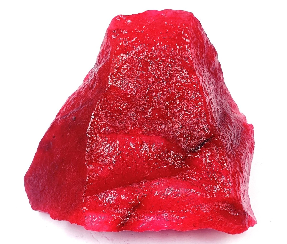 Ruby DYED 7000.00 Ct African+Opaque Red Ruby Rough Certified