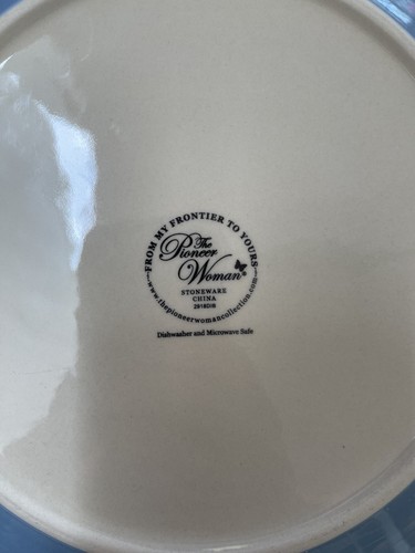 Pioneer Woman Stoneware China Willow Blue Dinner Plate 10.75” Floral Country - Picture 5 of 10