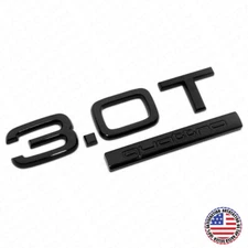 04-22 Audi Rear Back Trunk Lid 3.0T Quattro Nameplate Emblem Badge Blackout