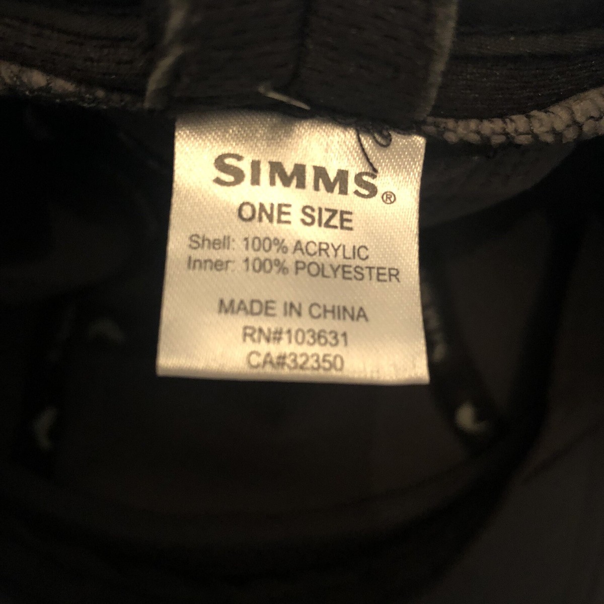新品未使用】SIMMS guide windbloc hat raven 防寒