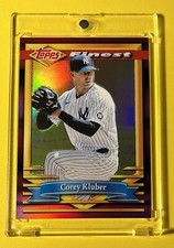 COREY KLUBER SSP 2021 Finest Flashbacks RED Refractor 4/5 Yankee Pinstripes