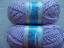 Herrschners Baby Solids yarn, Soft Lilac, lot of 2 265 yds each 