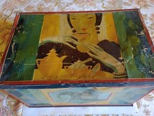 Bellissima scatola di latta antica Caffè Luigi Rossa Vercelli