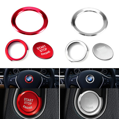 Start Stop Button Driver Side Logo Ring Decor Trim For BMW 1 2 3 Series 13-up