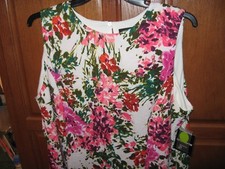 WOMENS DRESS SIZE 24W 2X 1X 3X FLORAL TEXTURED DRESS RETAIL 74.00 NEWWTAGS