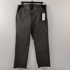 Luxe Essentials Side Panel McKenzie Straight Crop Maternity Green Jeans NEW