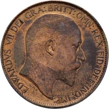 Great Britain Edward VII, 1/2 Penny 1903 Bronze 5.6g Original Coin #HD291