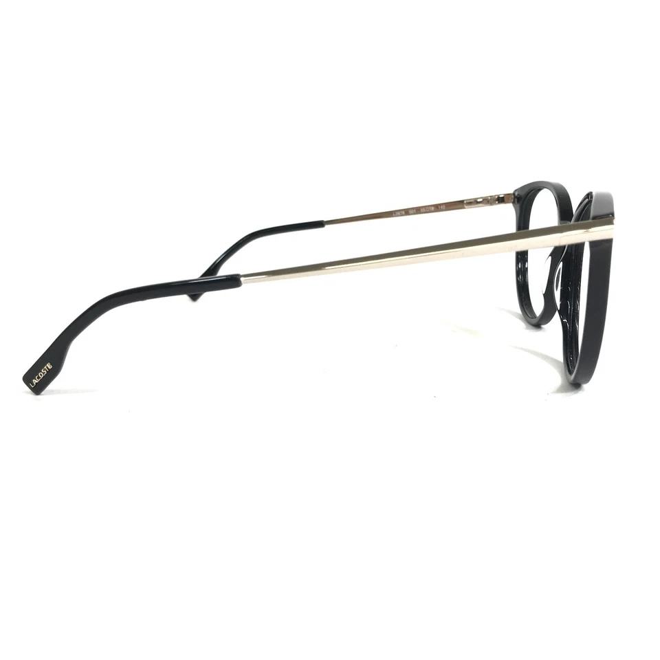 Оправа для очков Lacoste L2878 001 черно-золотистая кошачий глаз круглый полный ободок 55-18-140 - Изображение 4 из 4