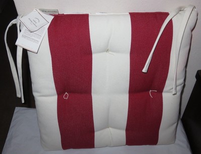 1 Nwt Pottery Barn Tufted Outdoor Dining Chair Cushion Canvas