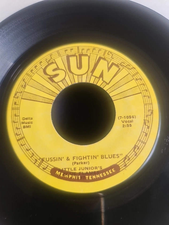 LITTLE JUNIOR'S,BLUE FLAMES "FUSSIN & FIGHTIN' BLUES" / "FEELING. Etched 7-1054  - Image 2 of 2