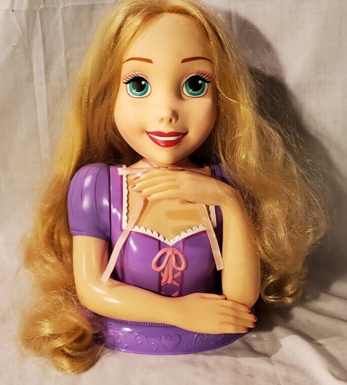 Princess Rapunzel Deluxe Styling Head Bust Long Shimmer Hair Toy 12