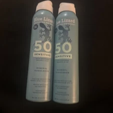 Blue Lizard Sensitive Mineral Sunscreen Spray SPF 50 Lot of 2 Exp12/26