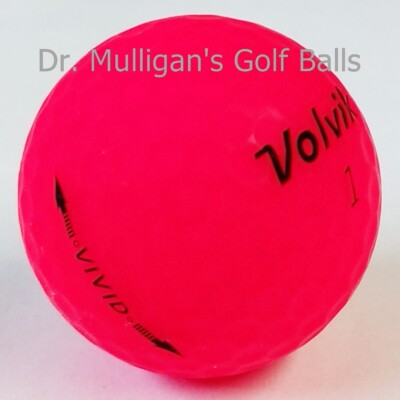 60 (5 DZ) VOLVIK VIVID MATTE RED GOLF BALLS TRUE MINT AAAAA NO PEN MARKS