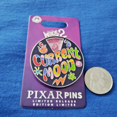 2024 Disney Parks Inside Out 2 Current Mood Spinner Anxiety Pin LR
